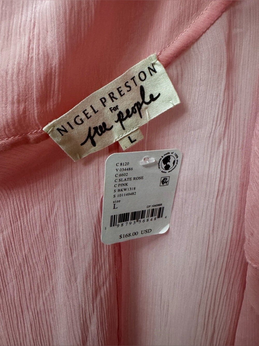 Free People Strapless Pink Chiffon strapless Dress or maxi skirt - Picture 4 of 5